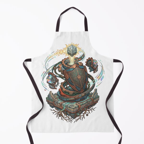 Item preview, Clockwork Arcane Shield - Fantasy Steampunk Crystal Relic designed and sold by Dzblack.