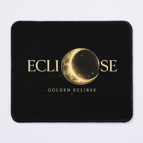Item preview, Golden Eclipse | Luxury Celestial Typography designed and sold by rigelcreation.