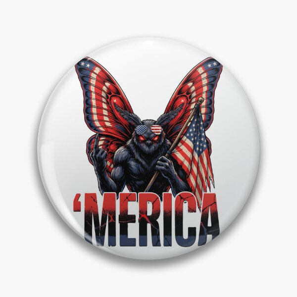 Item preview, 'Merica Mothman Patriotic Tee v6 designed and sold by DarylWelsh2024.