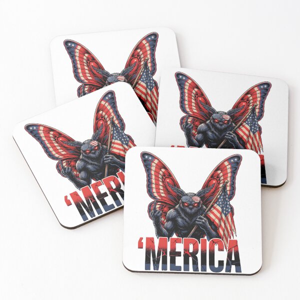 Item preview, 'Merica Mothman Patriotic Tee v6 designed and sold by DarylWelsh2024.