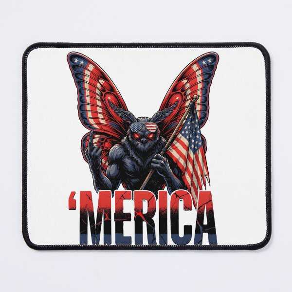 Item preview, 'Merica Mothman Patriotic Tee v6 designed and sold by DarylWelsh2024.