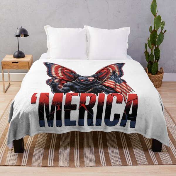 Item preview, 'Merica Mothman Patriotic Tee v6 designed and sold by DarylWelsh2024.