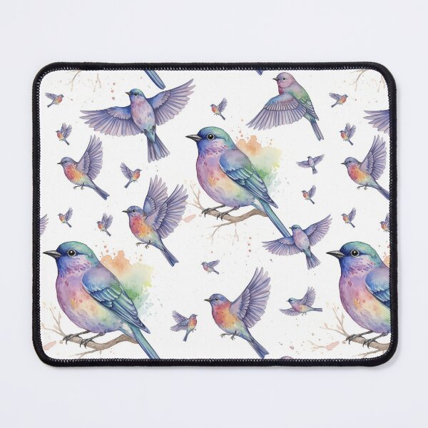 Item preview, Colorful Watercolor Songbird and Splatter  designed and sold by wissal.studio.