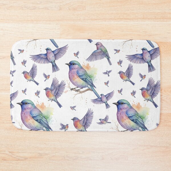Item preview, Colorful Watercolor Songbird and Splatter  designed and sold by wissal.studio.