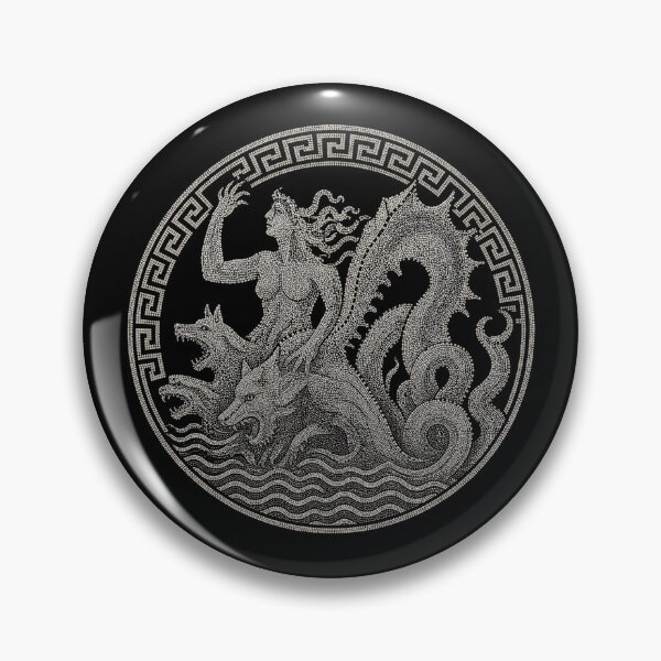 Item preview, Scylla Greek Mosaic Mythology Art designed and sold by Retr0Tshirts.