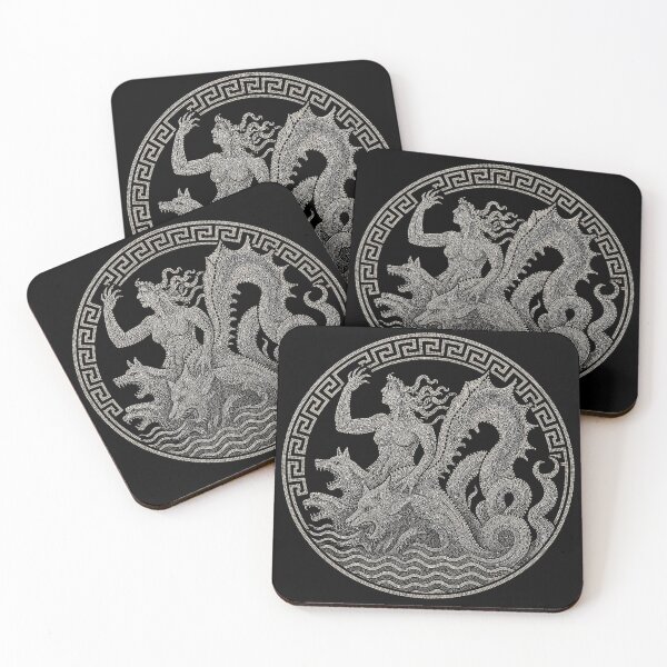 Item preview, Scylla Greek Mosaic Mythology Art designed and sold by Retr0Tshirts.