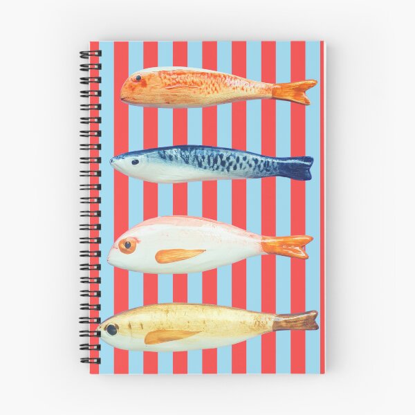 Item preview, Ceramic Fish Trinkets - Red & Blue Stripes designed and sold by Met Liefs Paperie.