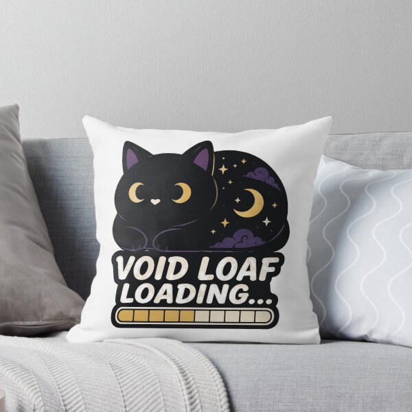 Item preview, Void Loaf Loading Funny Black Cat Cute Celestial Cat Lover Gift designed and sold by journeyengine.