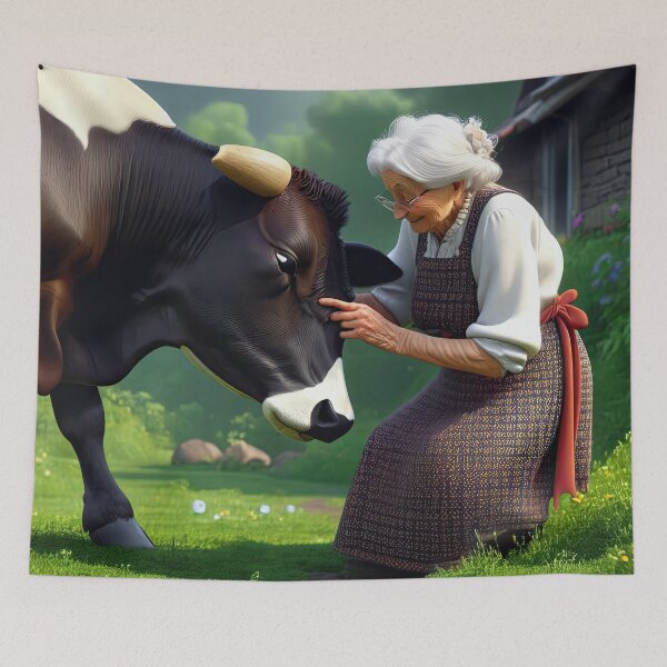 Item preview, Old Fart Milking a Cow designed and sold by Colin Bentham.