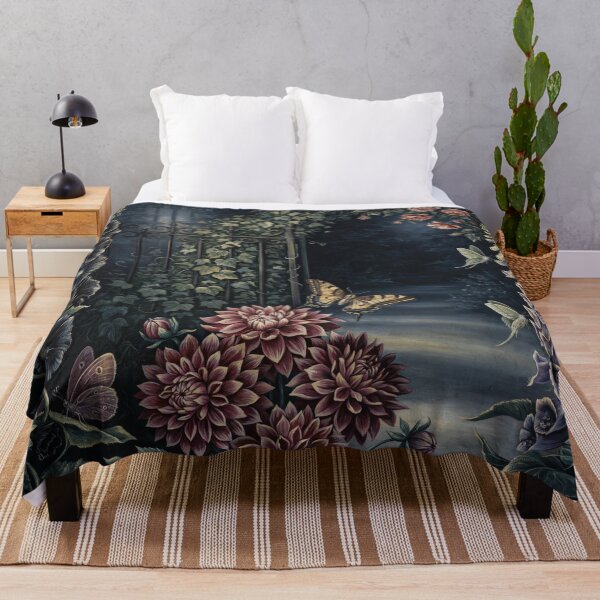 Item preview, Gothic Botanical Nocturne Victorian Moonlit Garden Wall Art | Dark Cottagecore Floral Painting | Romantic Gothic Botanical Decor designed and sold by Tamas Das.