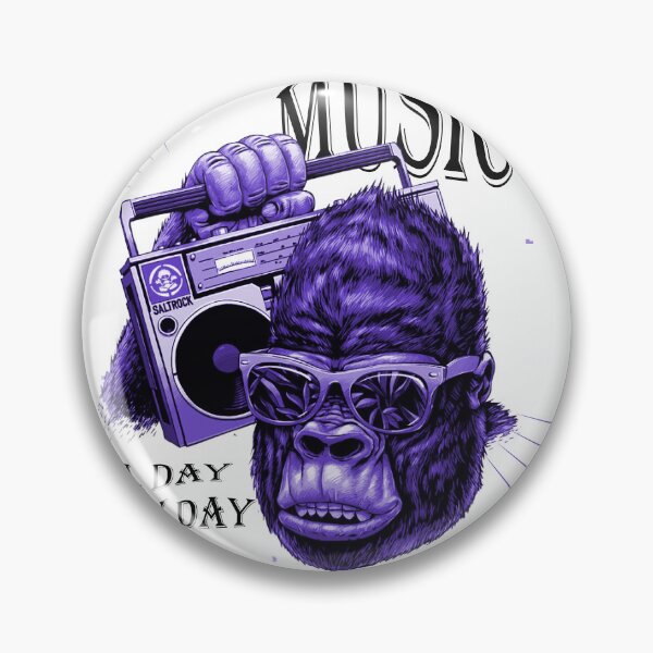 Item preview, GORILLA LISTENING TO MUSIC designed and sold by BubbleArt001.