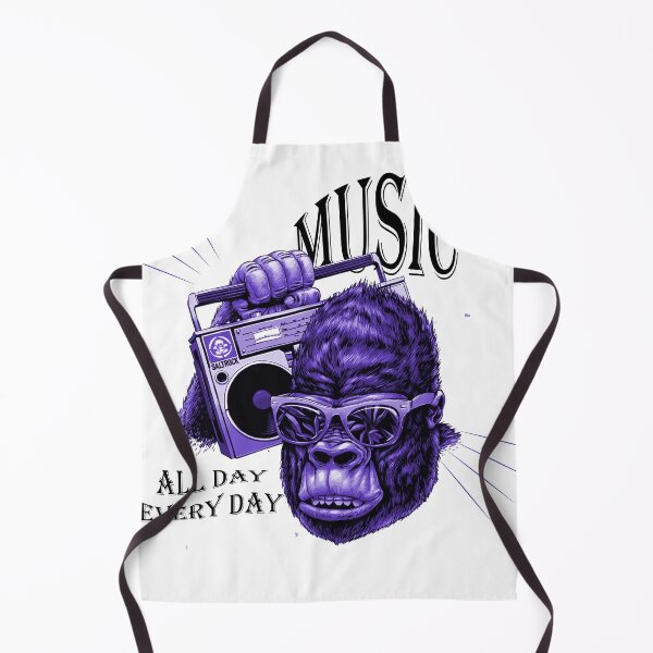 Item preview, GORILLA LISTENING TO MUSIC designed and sold by BubbleArt001.