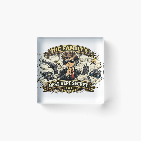 Artikelvorschau, T-Shirt „Das bestgehütete Familiengeheimnis“ – Spionage-Motiv | Witzige Geschwisterkleidung entworfen und verkauft von irfanshikh.