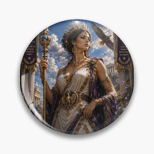 Item preview, Hera Greek Goddess Sticker | Queen of Olympus | Mythology Collectible | Divine Queen Art | Slay The Time designed and sold by SLAYTHESPACE.