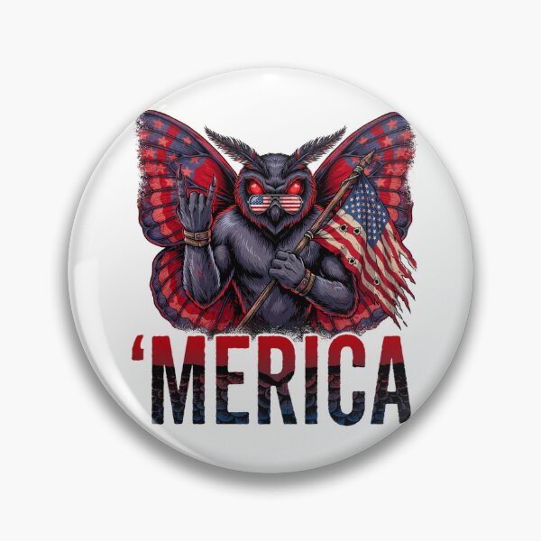 Item preview, 'Merica Mothman Patriotic Tee v7 designed and sold by DarylWelsh2024.