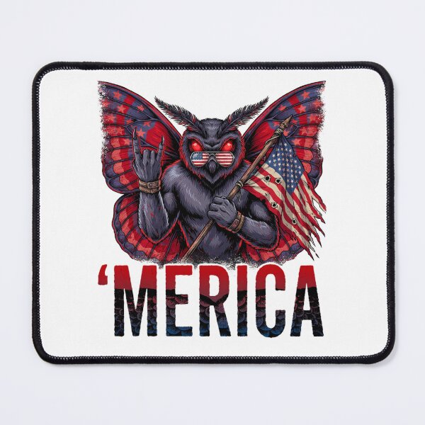 Item preview, 'Merica Mothman Patriotic Tee v7 designed and sold by DarylWelsh2024.