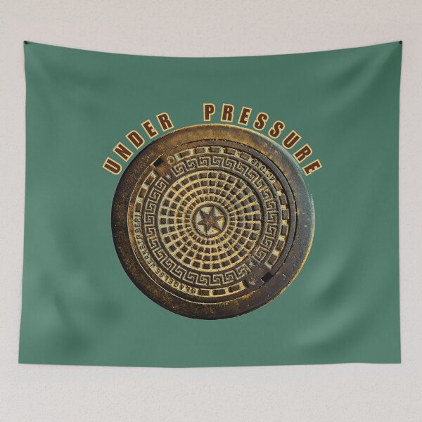 Item preview, Under Pressure Funny Metal Manhole Cover Urban Industrial T-Shirt designed and sold by JurateArt-DK.
