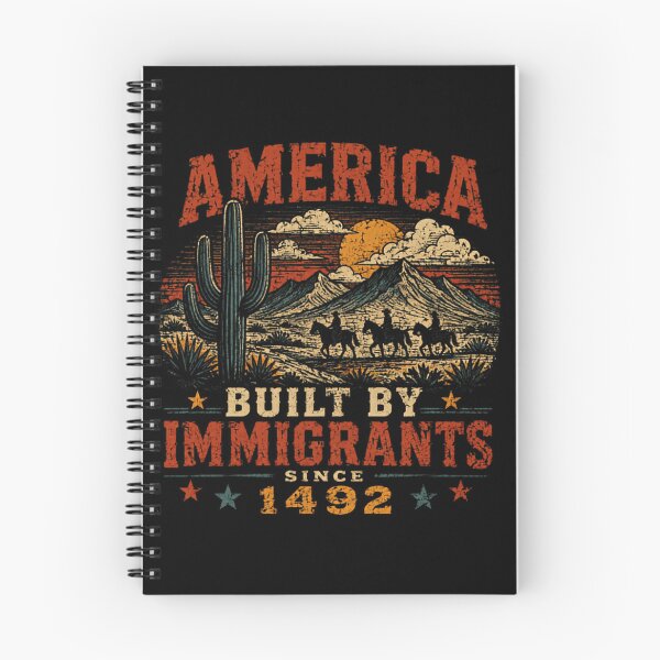 Item preview, America Built By Immigrants Since 1492 American History Heritage Patriot designed and sold by SkeletonsDanger.