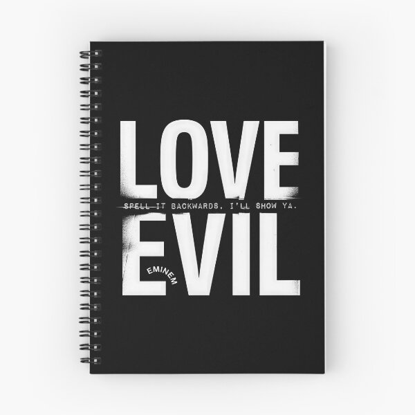 Item preview, Love Is Evil Spell It Backwards - Eminem Tonal White Type Quote designed and sold by Enea Kelo.