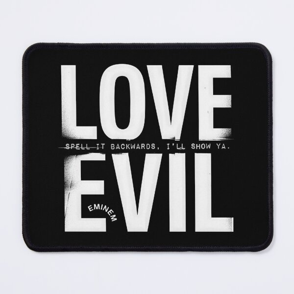 Item preview, Love Is Evil Spell It Backwards - Eminem Tonal White Type Quote designed and sold by Enea Kelo.