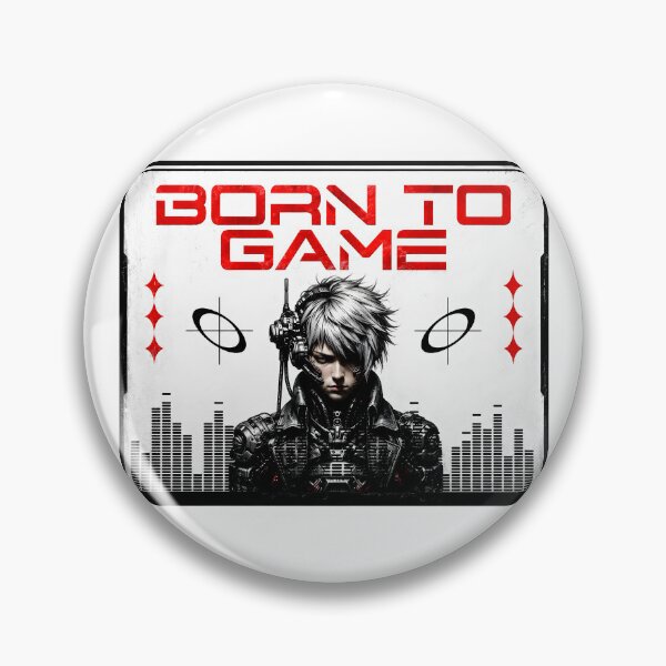 Artikelvorschau, Born to Game – Futuristisches Cyberpunk Gamer Design für Gaming-Fans entworfen und verkauft von Peter Kaul.