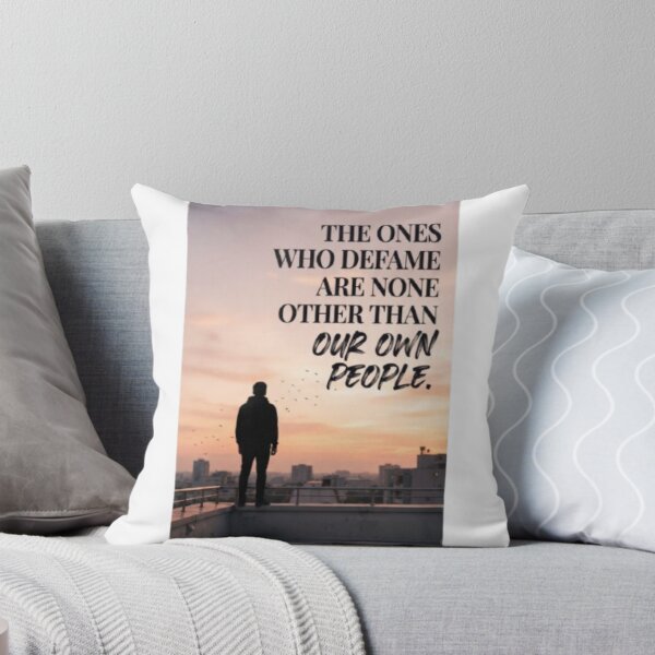 Item preview, "The Ones Who Defame" - Deep Betrayal Quote & Aesthetic Sunset Silhouette designed and sold by Trendykunnu.
