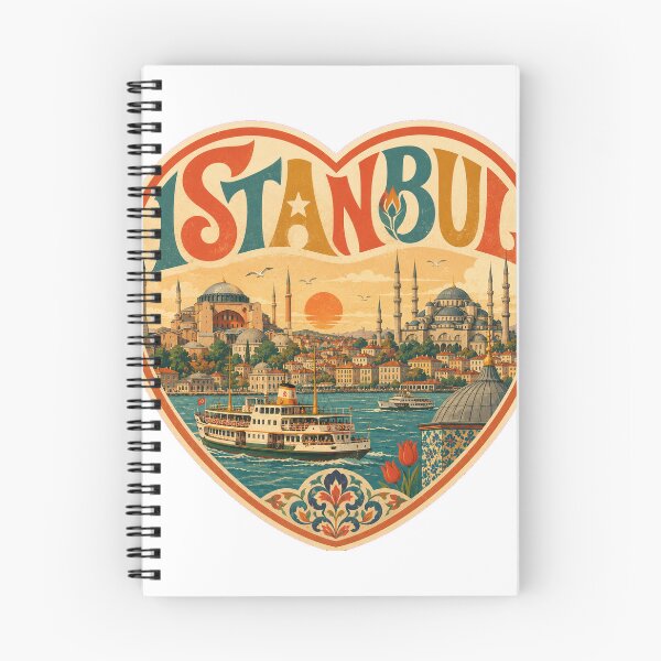 Item preview, Istanbul Turkey Travel Souvenir - Retro Heart Illustration designed and sold by VisualArtsOasis.