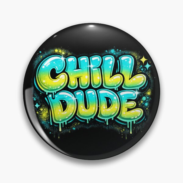 Artikelvorschau, Chill Dude Graffiti Bubble Letter | Neon Streetwear Typografie | Urban Spray Paint T-Shirt Design entworfen und verkauft von ZafTeez.