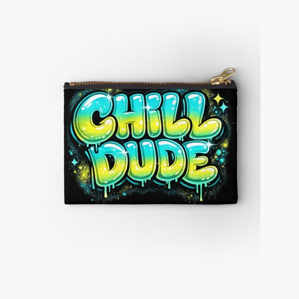 Item preview, Chill Dude Graffiti Bubble Letter | Neon Streetwear Typography | Urban Spray Paint T-Shirt Design designed and sold by ZafTeez.