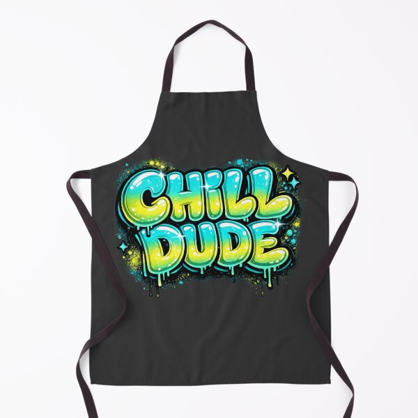 Item preview, Chill Dude Graffiti Bubble Letter | Neon Streetwear Typography | Urban Spray Paint T-Shirt Design designed and sold by ZafTeez.