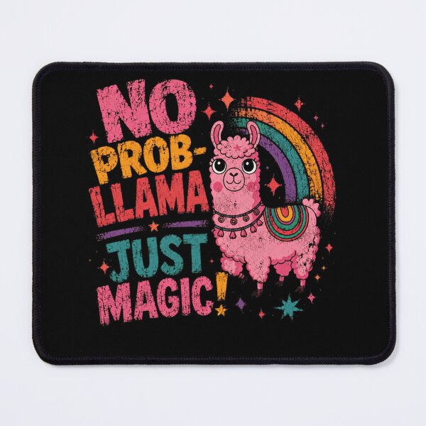 Item preview, No Prob-Llama Just Magic! Llama Lover Magical Rainbow Funny Pun designed and sold by SkeletonsDanger.