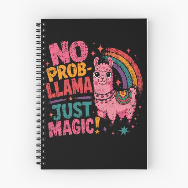 Item preview, No Prob-Llama Just Magic! Llama Lover Magical Rainbow Funny Pun designed and sold by SkeletonsDanger.