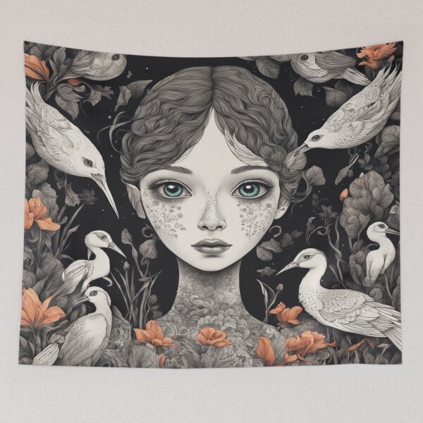 Item preview, Art Nouveau Floral Harmony with Decorative Symbolism designed and sold by FotoworldEdel.