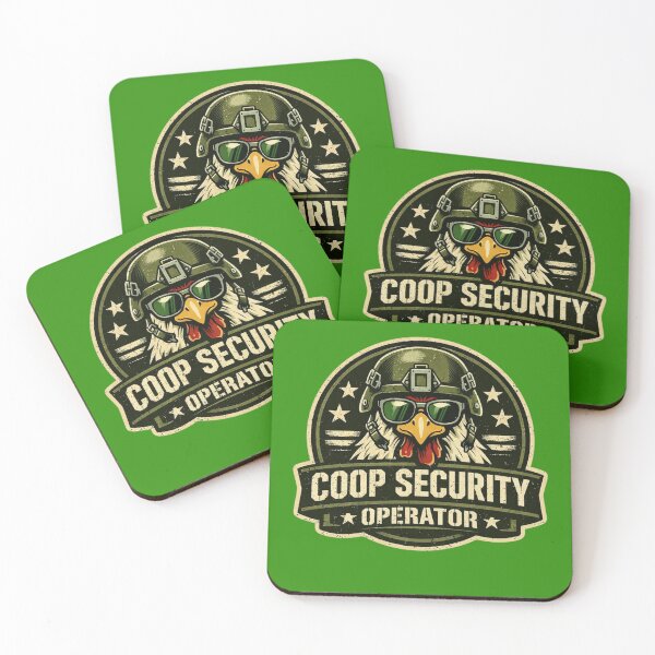 Item preview, Coop Security Operator – Tactical Chicken Military Badge designed and sold by Timeless Junction.