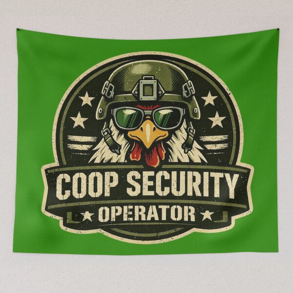 Item preview, Coop Security Operator – Tactical Chicken Military Badge designed and sold by Timeless Junction.