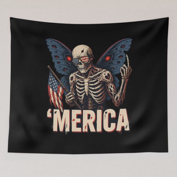 Item preview, 'Merica Mothman Patriotic Tee v8 designed and sold by DarylWelsh2024.