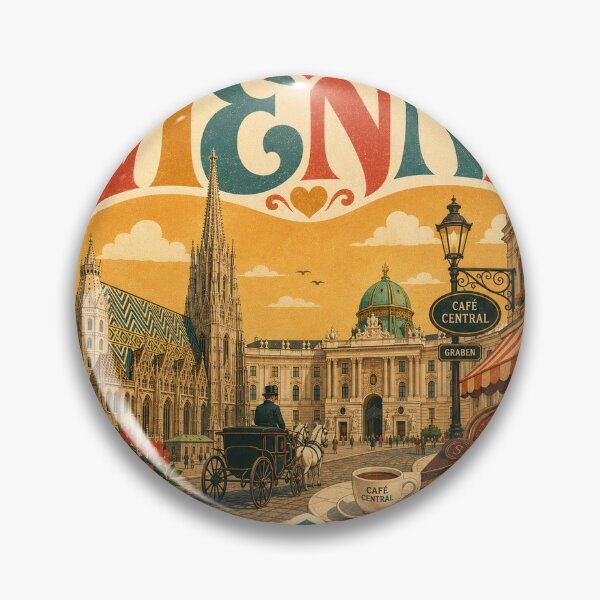 Item preview, Vintage Vienna Heart - Retro Austria Travel Souvenir designed and sold by VisualArtsOasis.