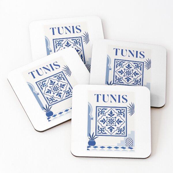 Item preview, Tunis Blue Tile Travel Poster designed and sold by Beyond Destinations.