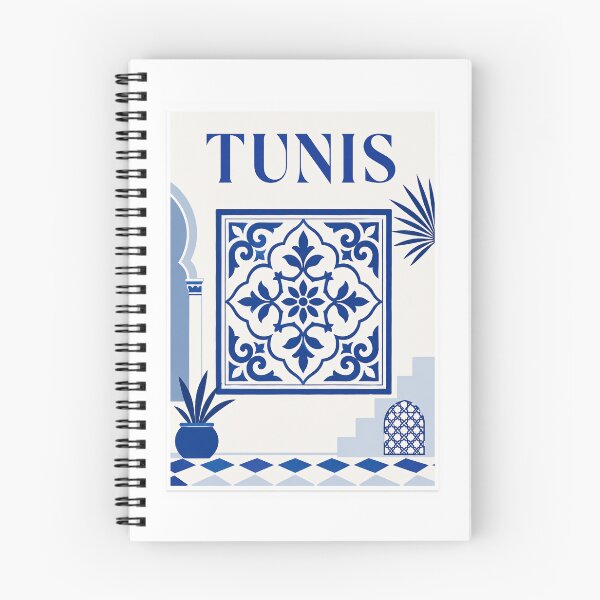 Item preview, Tunis Blue Tile Travel Poster designed and sold by Beyond Destinations.