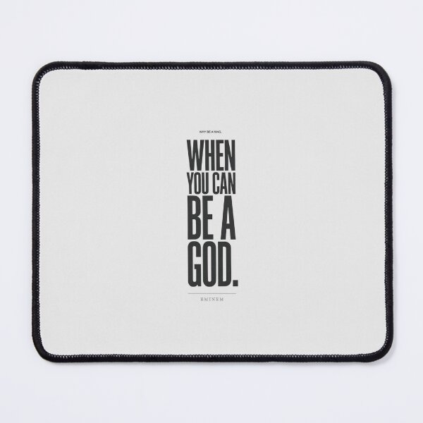 Item preview, Why Be A King When You Can Be A God - Eminem Swiss Minimalist Quote designed and sold by Enea Kelo.