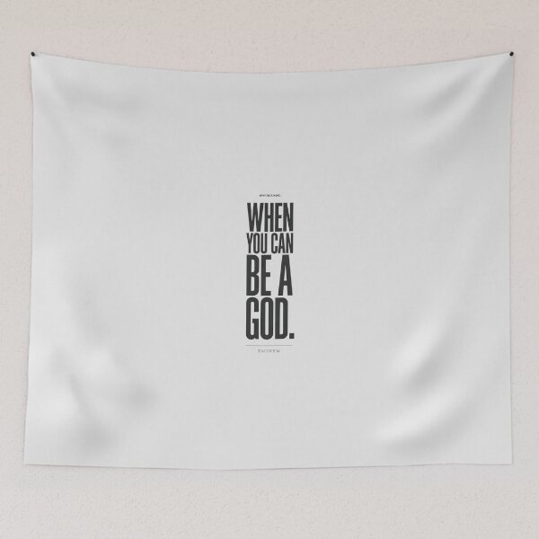 Item preview, Why Be A King When You Can Be A God - Eminem Swiss Minimalist Quote designed and sold by Enea Kelo.