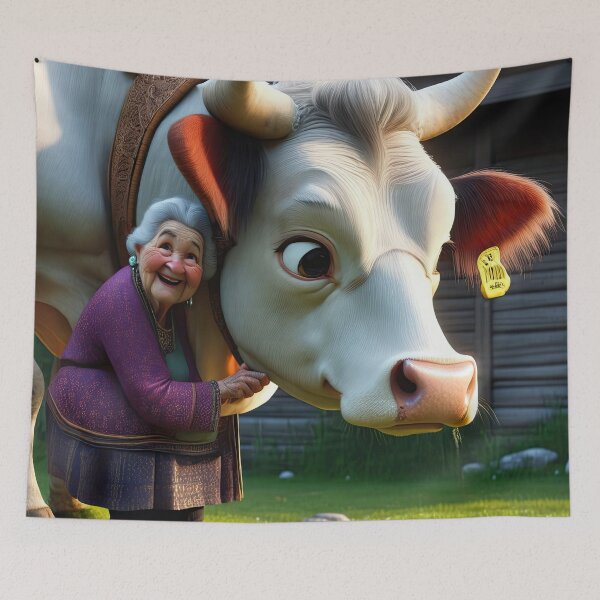 Item preview, Old Fart Milking a Cow designed and sold by Colin Bentham.