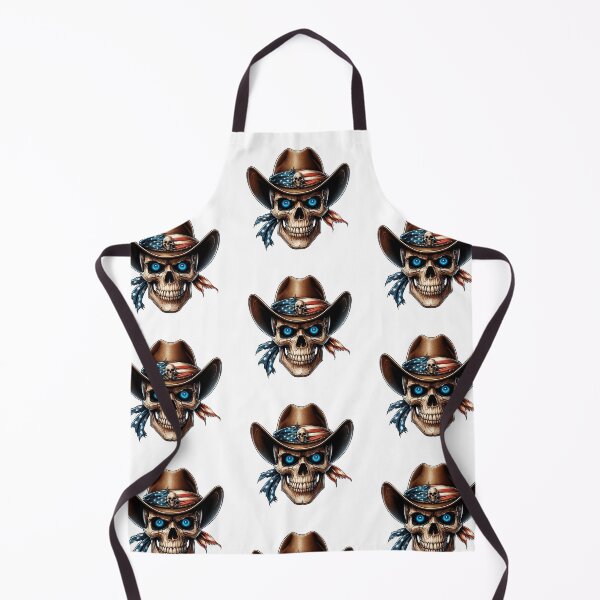 Item preview, American Cowboy Skull | Patriotic Western Skeleton with USA Flag Bandana designed and sold by Rocket&Stars.