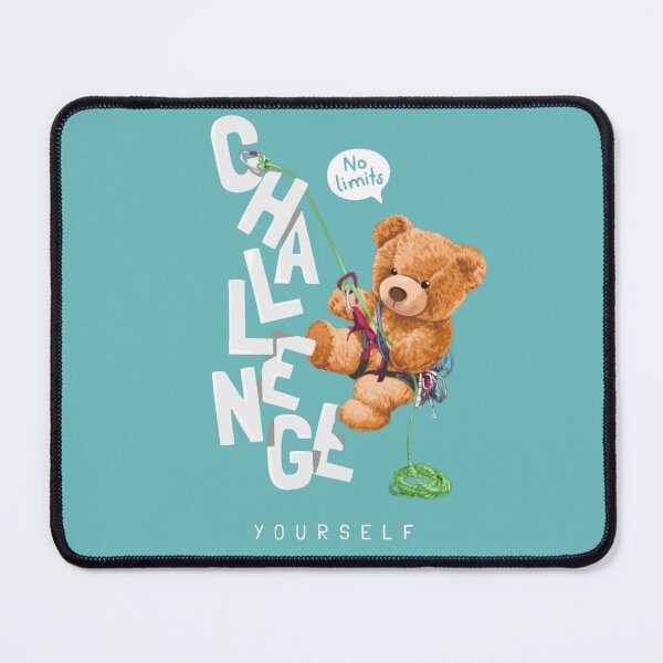 Item preview, Challenge Yourself No Limits | Motivational Teddy Bear Climbing Design designed and sold by RajDeals.