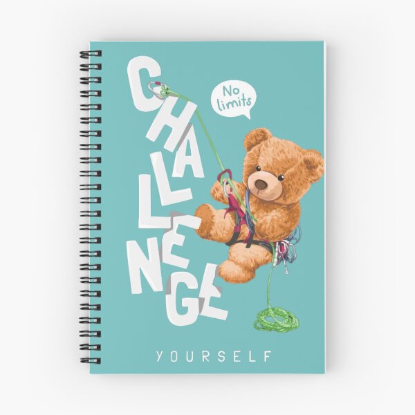 Item preview, Challenge Yourself No Limits | Motivational Teddy Bear Climbing Design designed and sold by RajDeals.