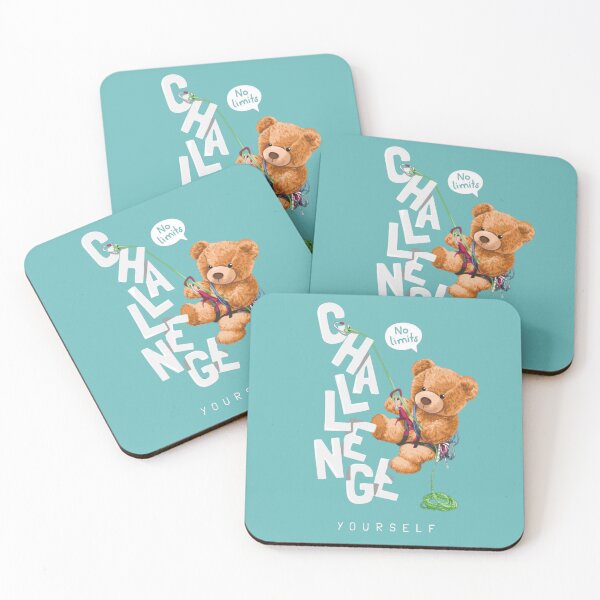 Item preview, Challenge Yourself No Limits | Motivational Teddy Bear Climbing Design designed and sold by RajDeals.