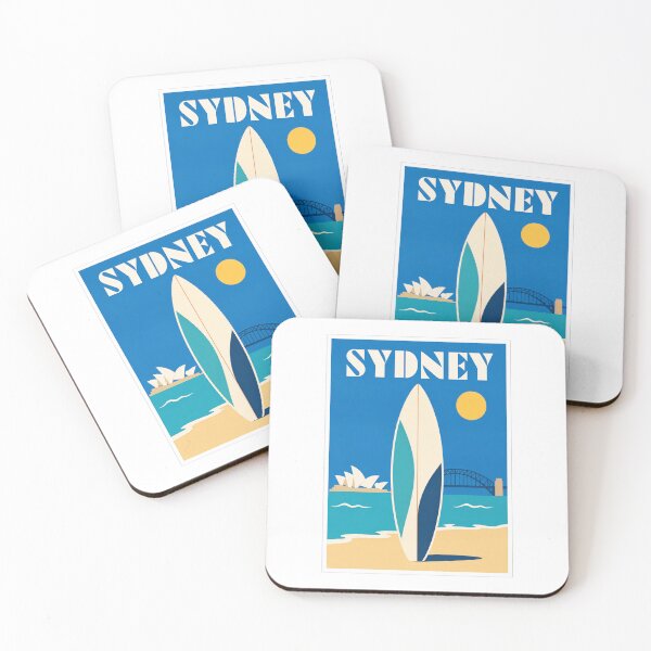 Item preview, Sydney Surfboard Coastal Travel Poster designed and sold by Beyond Destinations.
