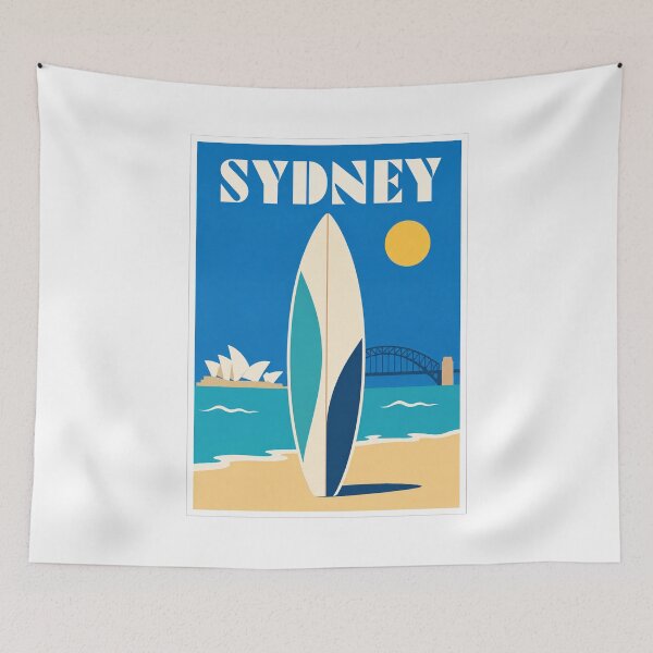 Item preview, Sydney Surfboard Coastal Travel Poster designed and sold by Beyond Destinations.