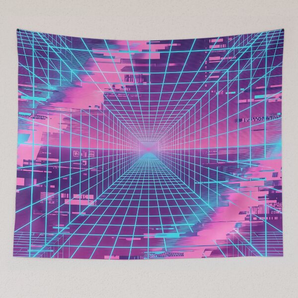 Item preview, Neon Grid Tunnel Dream designed and sold by Based Originals.