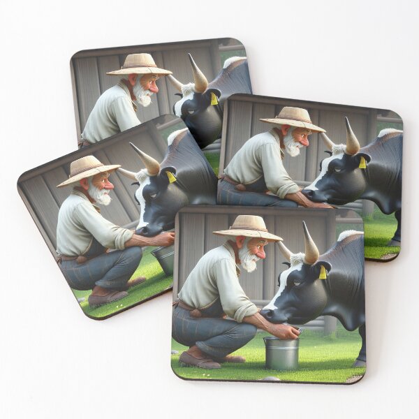 Item preview, Old Fart Milking a Cow designed and sold by Colin Bentham.